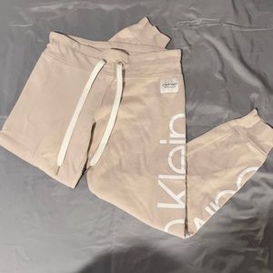 Beige Calvin Klein Sweatpants